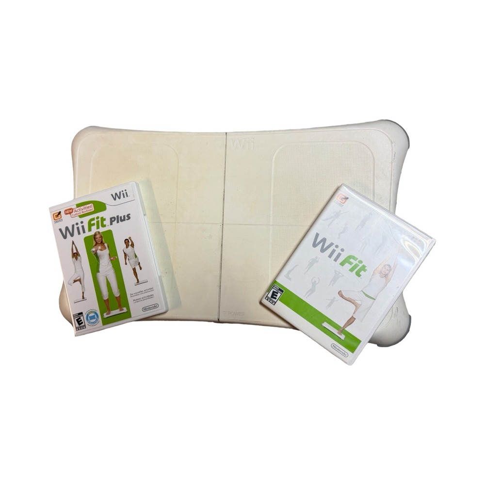 Nintendo Wii Balance Board Bundle with Wii Fit and Wii Fit Plus Games